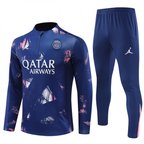 Paris Saint-Germain Sweat d'Entraînement Quarter-Zip 2024-25 Navy Paris Saint-Germain Sweat d'Entraînement Quarter-Zip 2024-25 Navy
